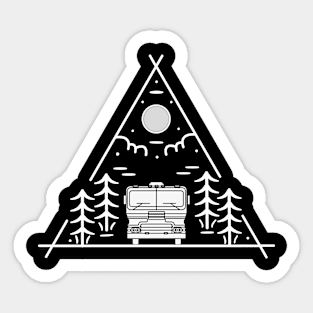 Camping With Van Sticker